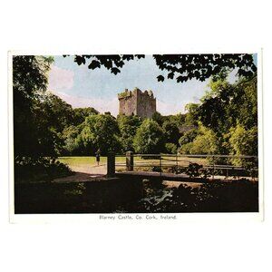 Vintage Postcard Blarney Castle Cork Ireland Tourist Attraction Landscape Irish